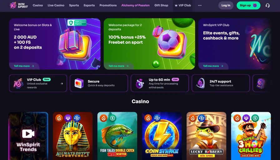WinSpirit Casino – sportsbook